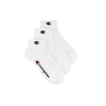 CHAMPION 3PK QUARTER SOCKS ถุงเท้าแพ็ก 3 คู่สำหรับผู้ชายและผู้หญิง - Rev Online